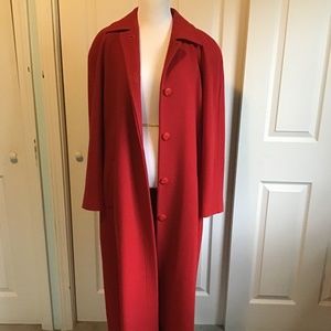 100% wool. Vintage red long coat